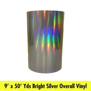 9x50 Yds Bright Silver Overall Vinyl